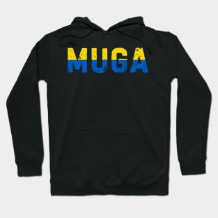 MUGA Make Ukraine Great Again Ukraine Flag Vintage Hoodie